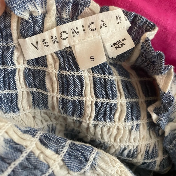 Veronica Beard Women's Blue Aloya Smocked Mini Skirt Size small New Without Tags - Picture 4 of 5